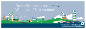 Banner mit Wahlaufruf